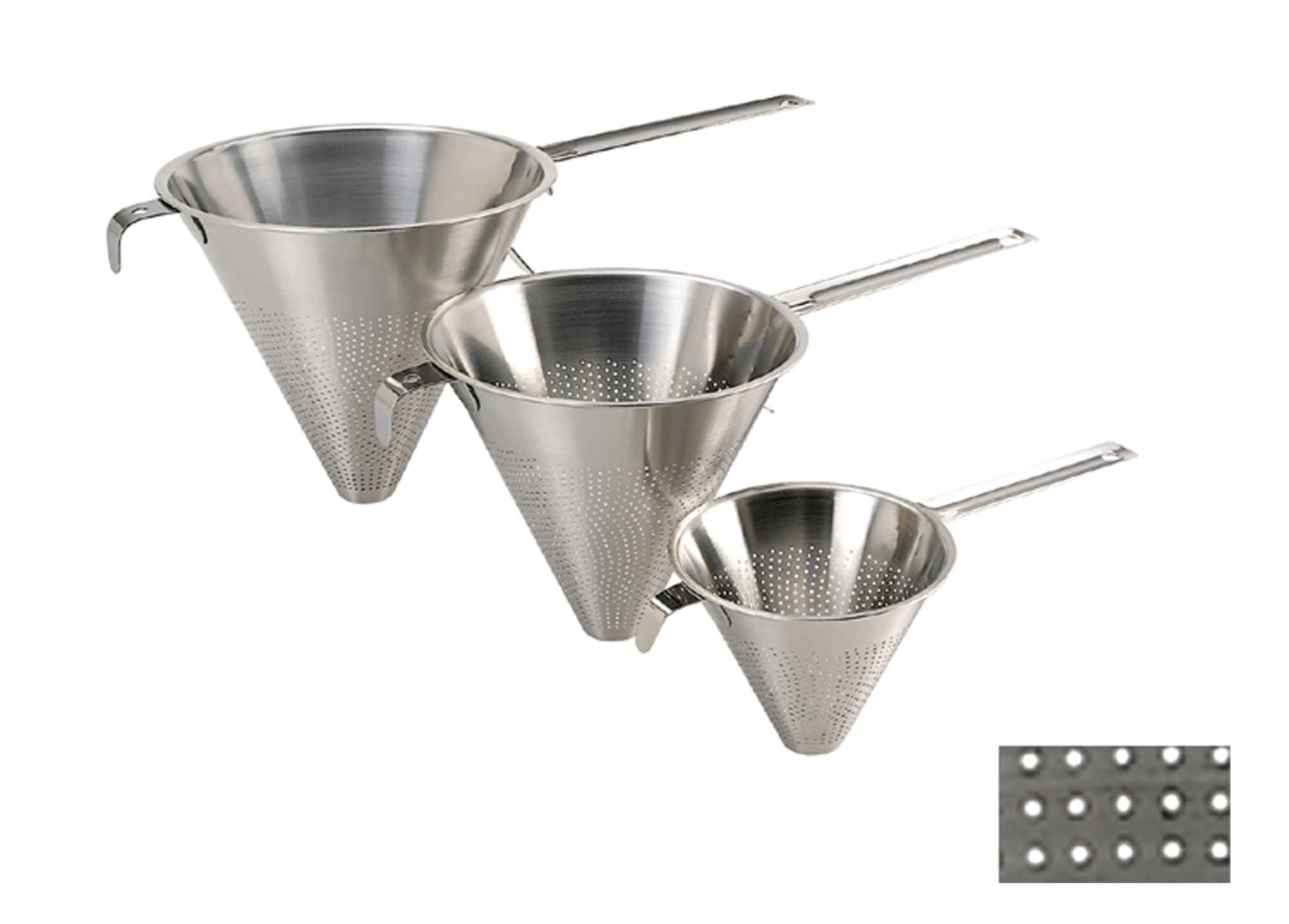 Tamis pointu Ø 18,5 cm, perforation 1,5 mm