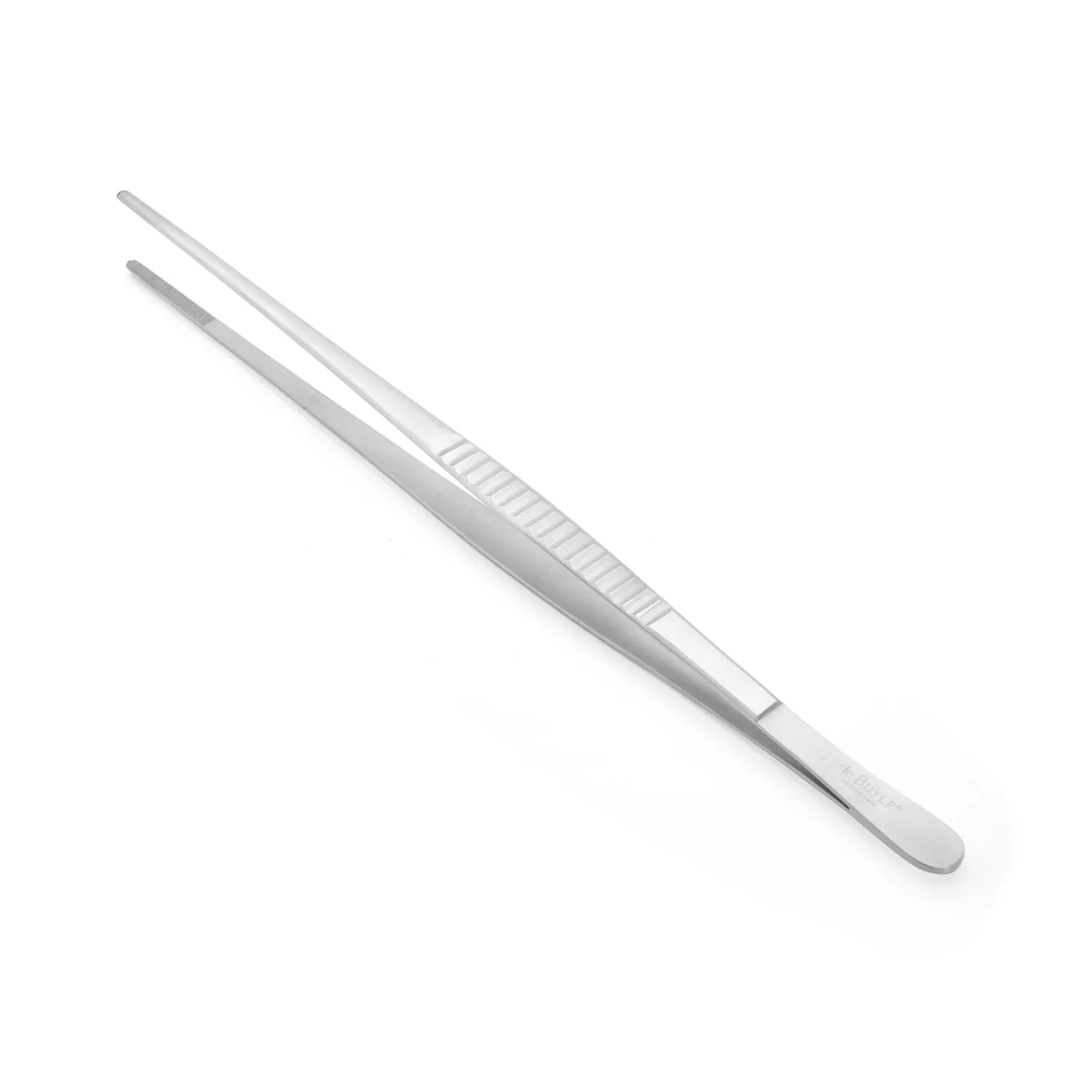 25cm Edelstahl-Pinzette von de Buyer: Präzise, ergonomisch, spülmaschinenfest. Ideal für feine Küchenarbeiten.