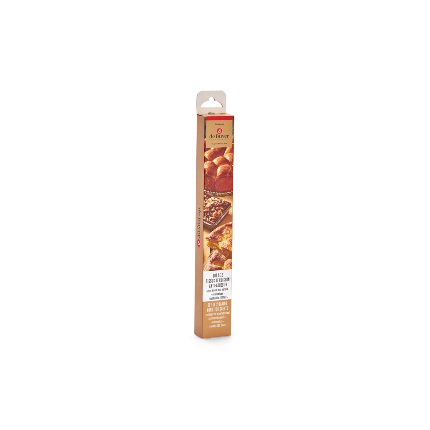 Antihaft-Backtrennfolie X2 für Geoforme 32103211.24 von de Buyer: Wiederverwendbar, langlebig, perfekt für exaktes Backen.