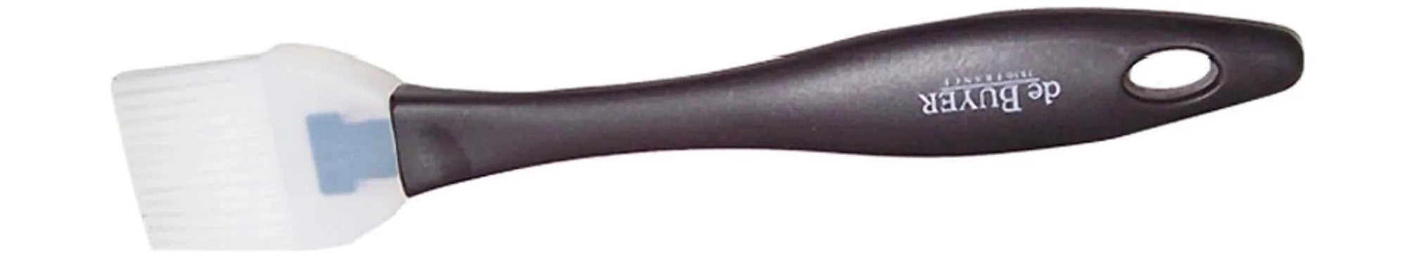 Silikon-Backpinsel von de Buyer: 25cm lang, 3cm breit, hitzebeständig, leicht zu reinigen, ideal für Teige und Marinaden.