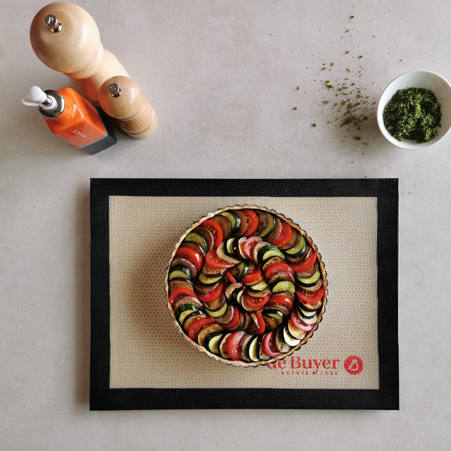 Silikonbackmatte GN 1/1 von de Buyer, 51.5x31cm, perfekt für gleichmäßiges Backen, langlebig und leicht zu reinigen.