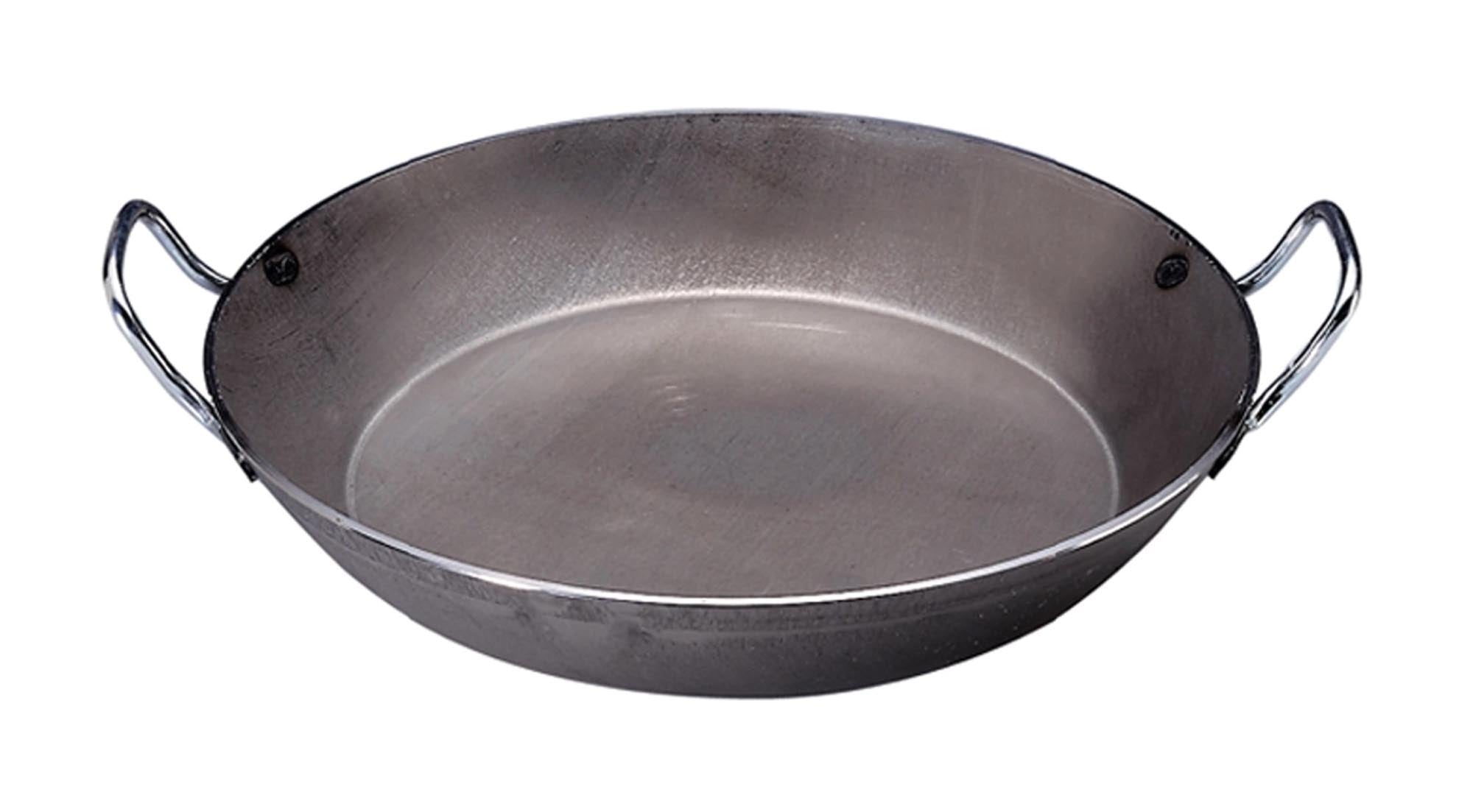 Entdecken Sie die CARBONE PLUS Bratpfanne Ø 50cm von de Buyer – ideal für Paella, Induktion geeignet, langlebig und hochwertig.