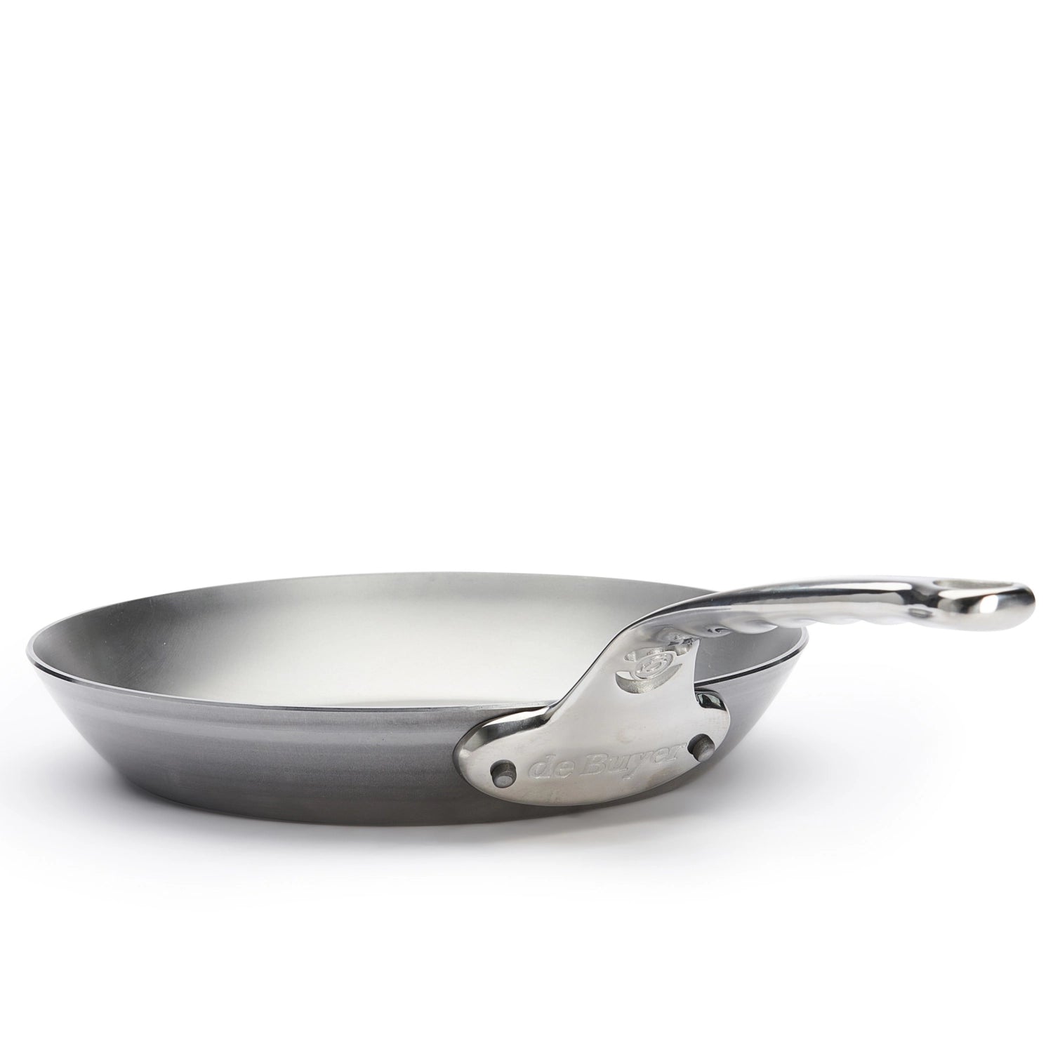 Mineral B Pro Eisenbratpfanne D24cm Induktion in Silber präsentiert im Onlineshop von KAQTU Design AG. Bratpfanne ist von de Buyer