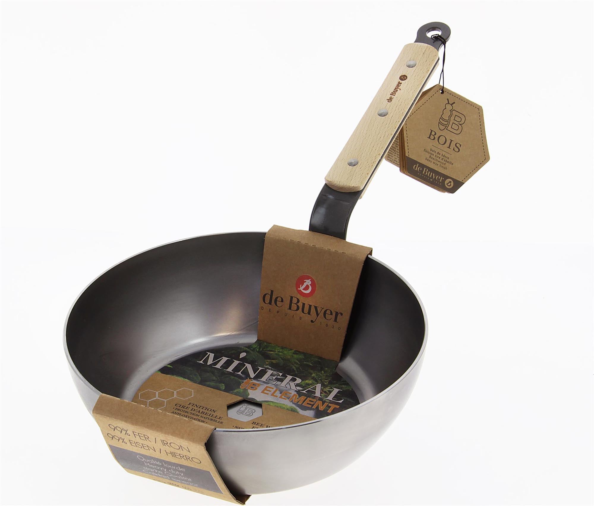 Robuster Bauerntopf aus Mineral B Element Stahl, 24 cm, ideal für gesundes Kochen und gleichmäßige Hitzeverteilung.