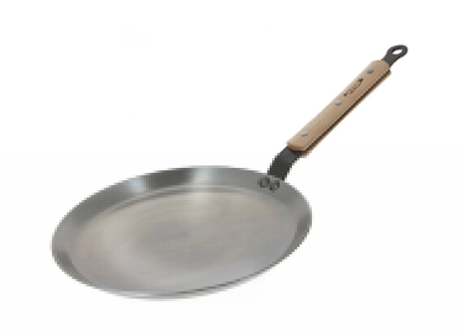 Robuste Mineral B Crêpepfanne von de Buyer, 24 cm Durchmesser, ideal für perfekte Crêpes, aus hochwertigem Eisen gefertigt.