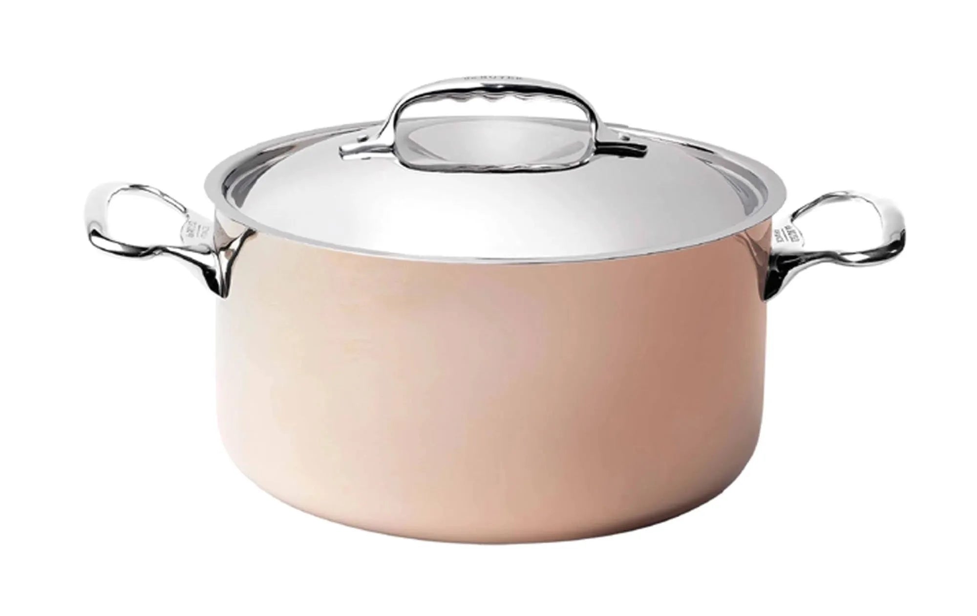 Eleganter INOCUIVRE Kochtopf Ø16cm von de Buyer: Kupfer-Edelstahl, optimale Wärmeverteilung, ideal für Saucen & Suppen.