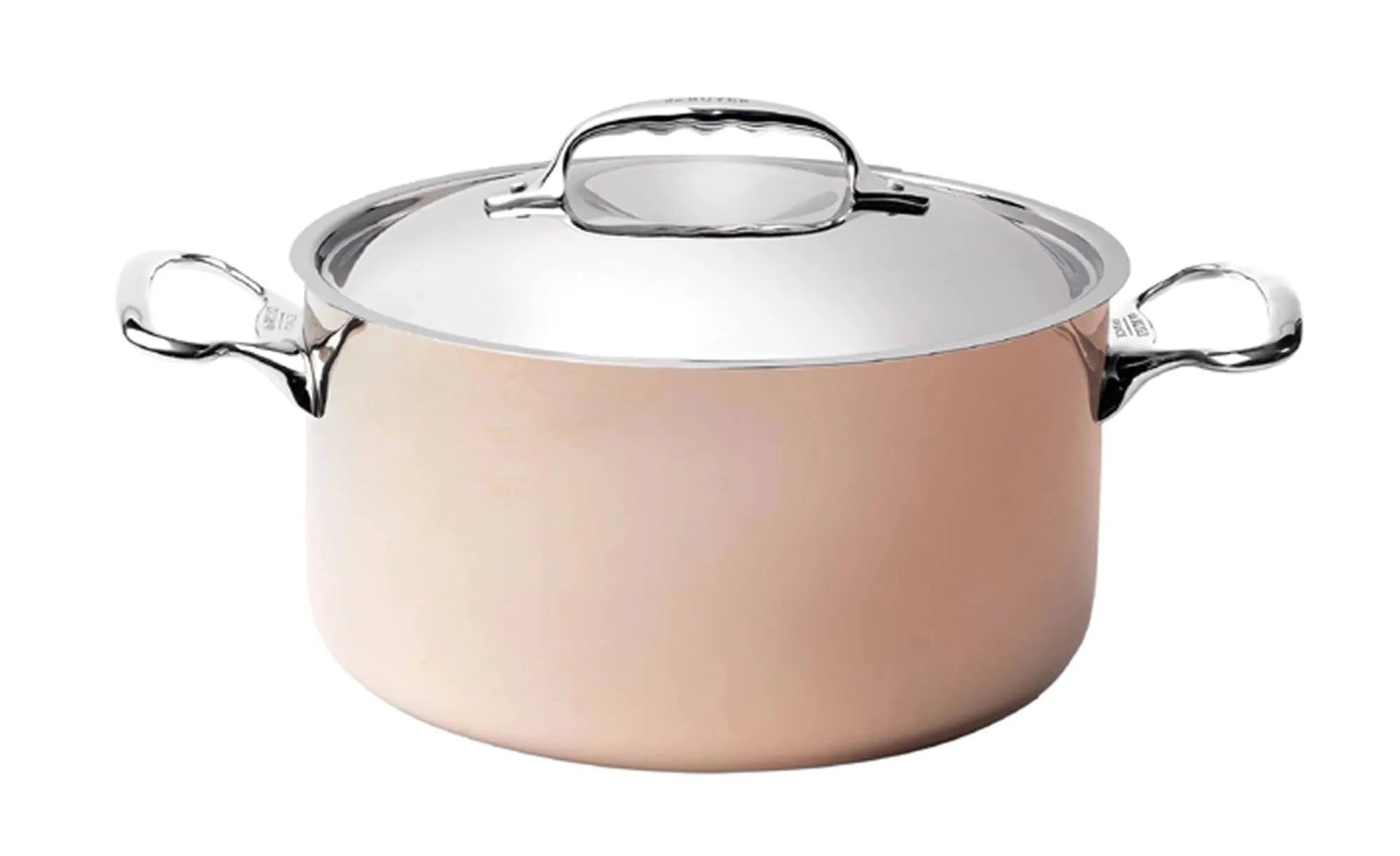 Eleganter INOCUIVRE Kochtopf Ø20cm: Kupfer für perfekte Wärmeverteilung, Edelstahl für Langlebigkeit. Ideal für Saucen & Beilagen.