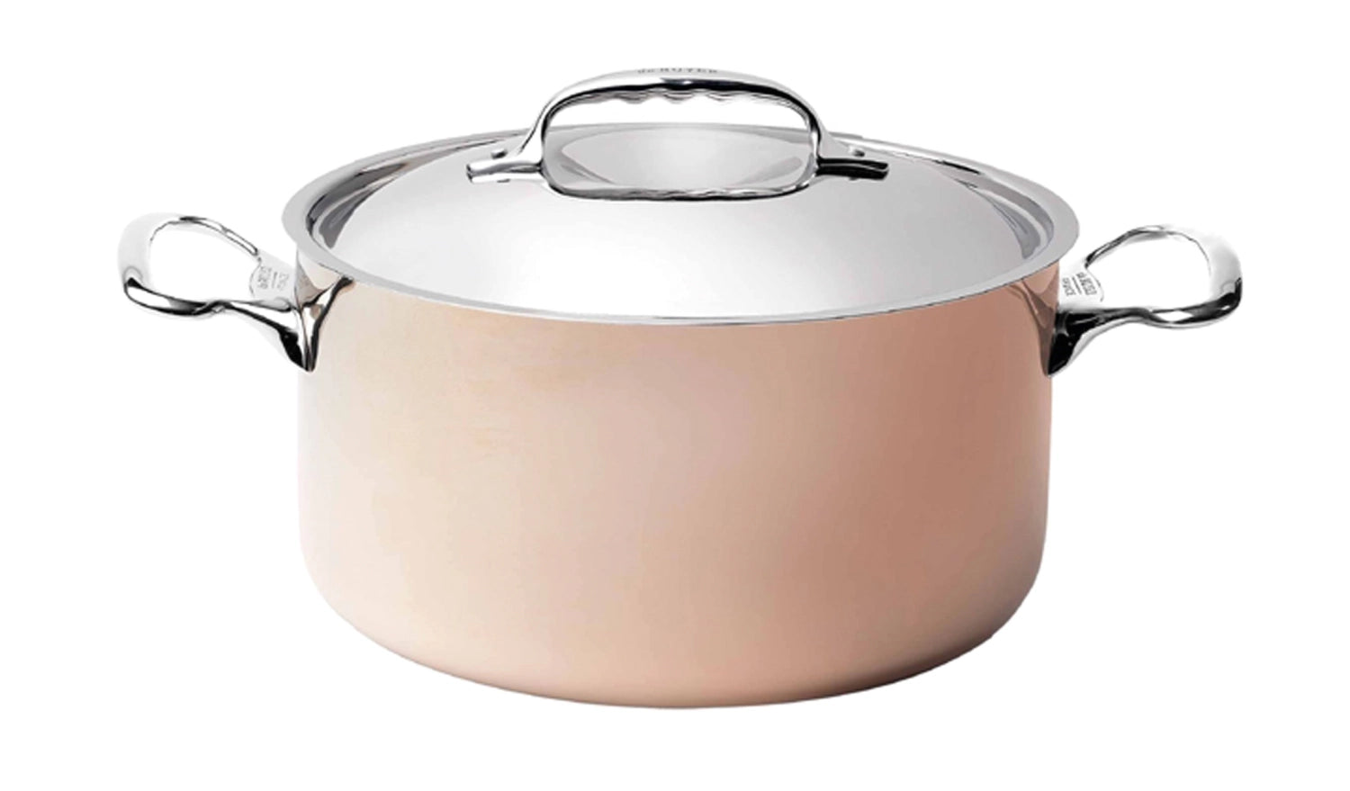 Pot de cuisson inocuvre inférieur en cuivre acier Ø28 cm m. Couvercle