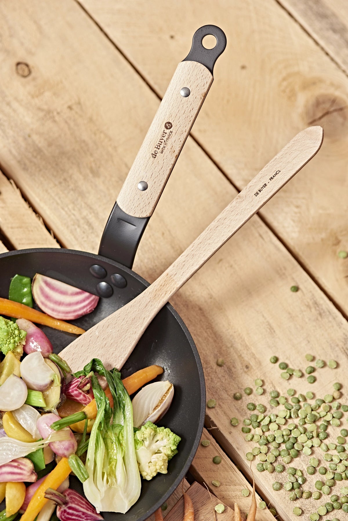 Choc B Bois Bratpfanne Induction D:24cm in Schwarz präsentiert im Onlineshop von KAQTU Design AG. Bratpfanne ist von de Buyer