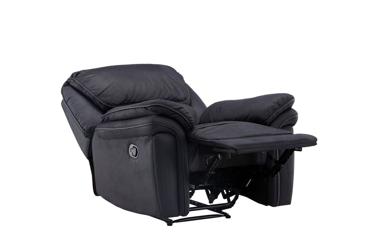 Saranda Liegesofa in Schwarz präsentiert im Onlineshop von KAQTU Design AG. Sessel mit Armlehnen ist von Venture Home