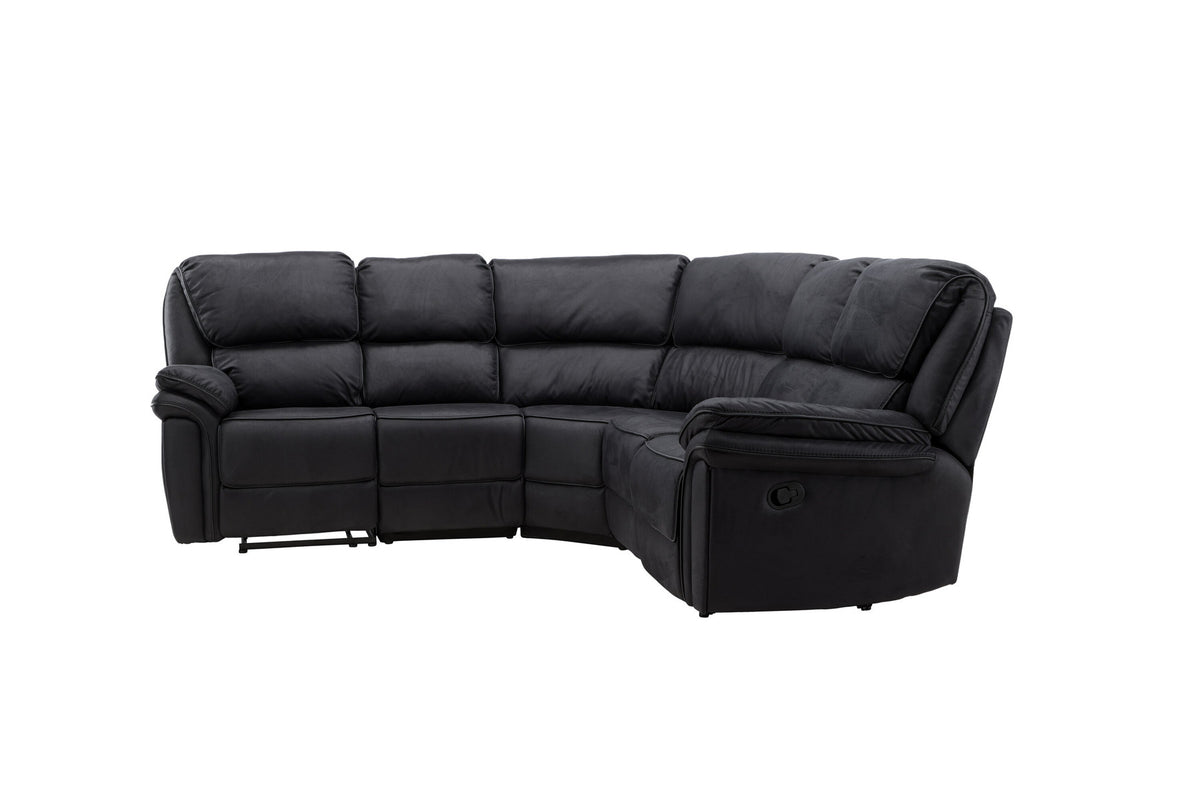 Saranda Liegesofa in Schwarz präsentiert im Onlineshop von KAQTU Design AG. Ecksofa ist von Venture Home