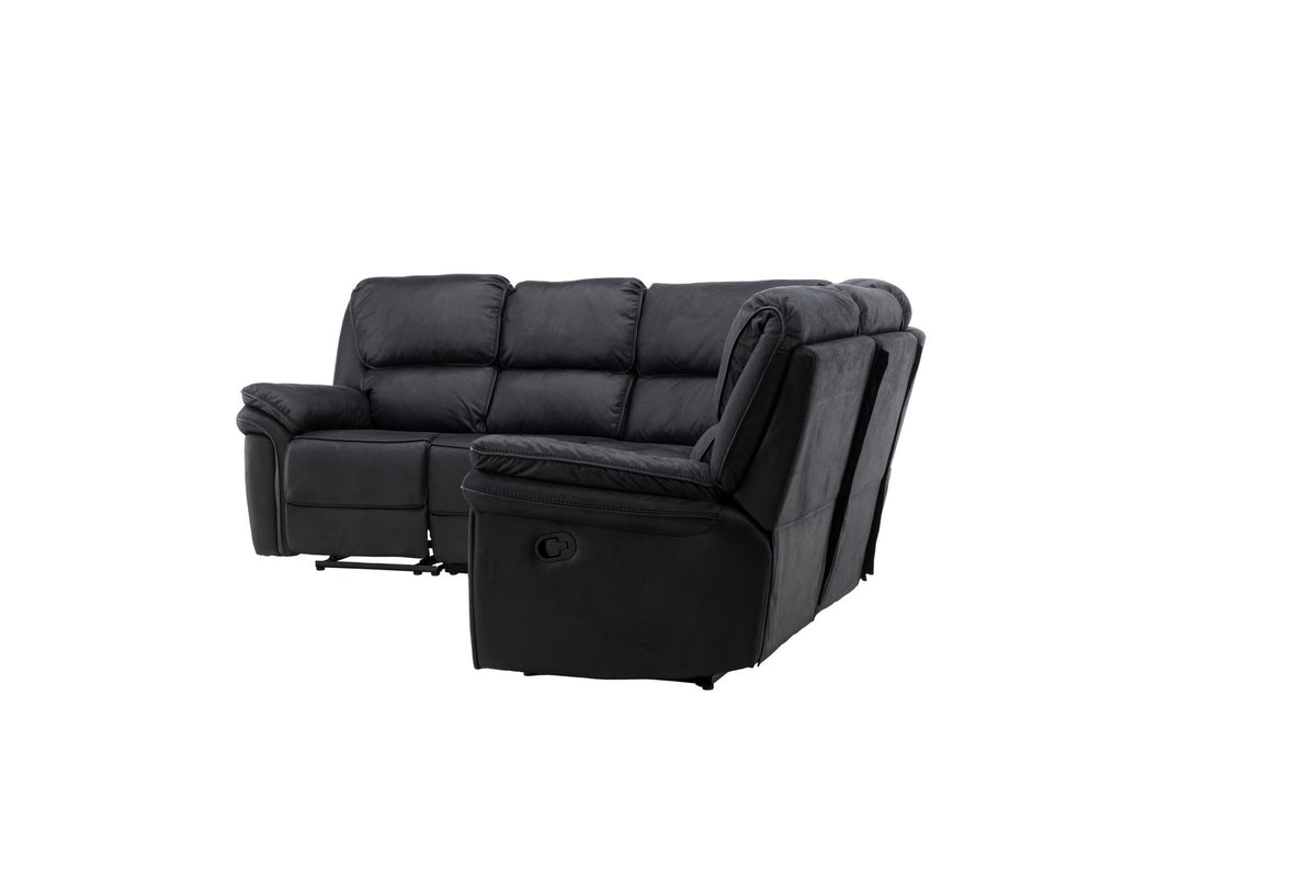 Saranda Liegesofa in Schwarz präsentiert im Onlineshop von KAQTU Design AG. Ecksofa ist von Venture Home