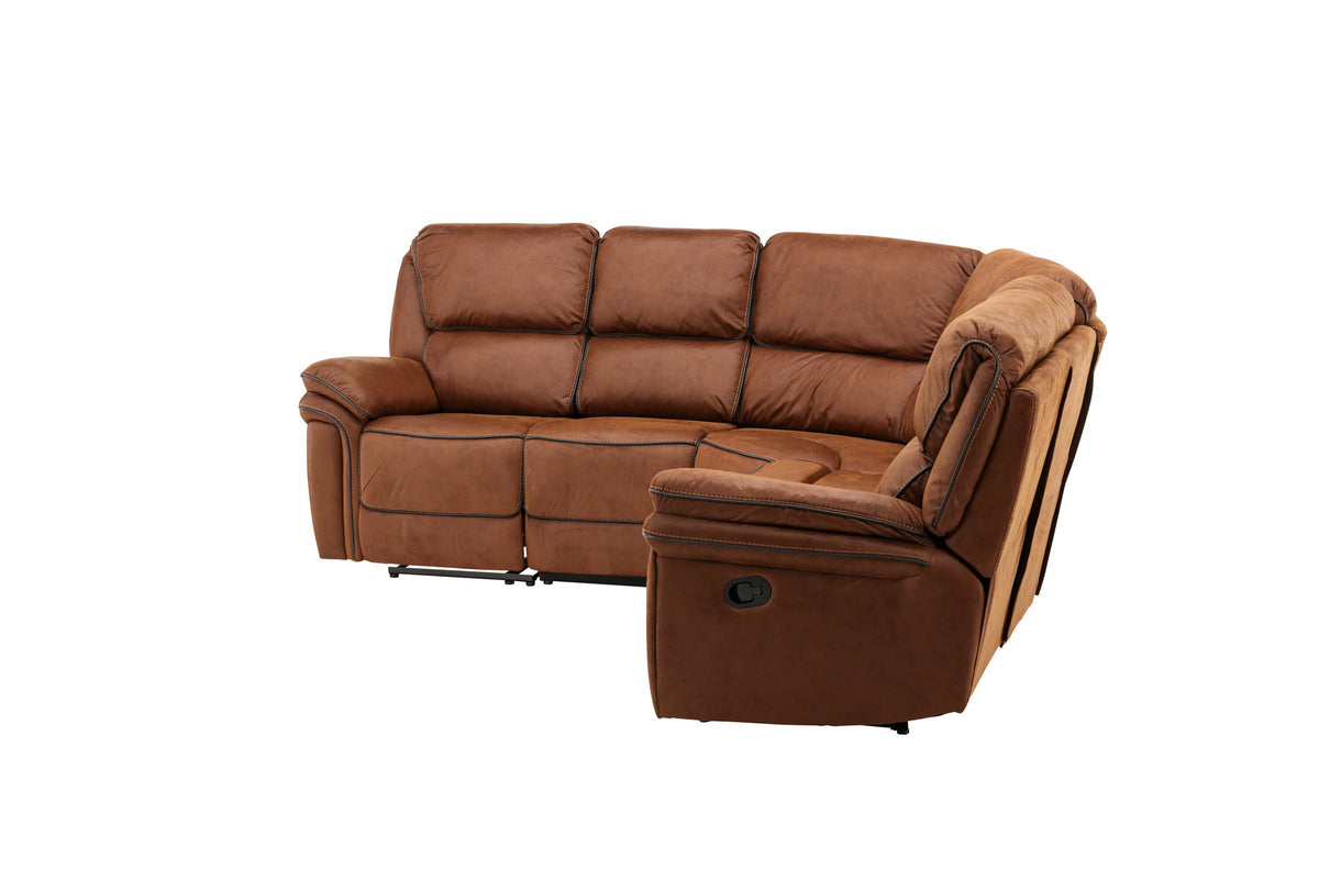 Saranda Sofa in Braun präsentiert im Onlineshop von KAQTU Design AG. Ecksofa ist von Venture Home