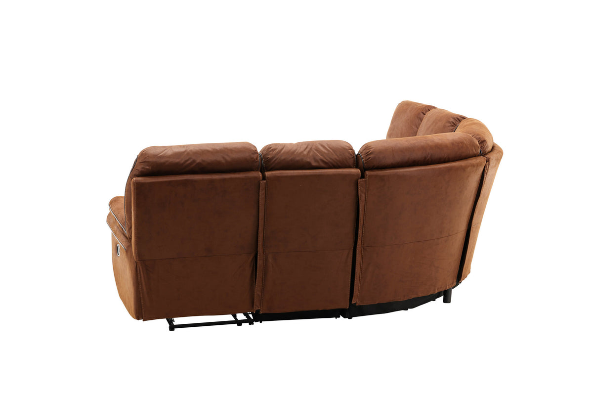 Saranda Sofa in Braun präsentiert im Onlineshop von KAQTU Design AG. Ecksofa ist von Venture Home