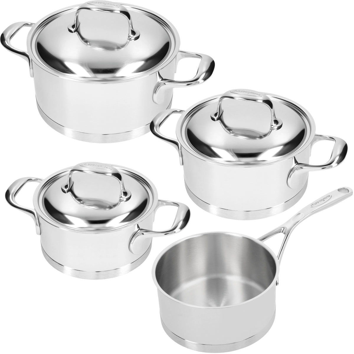 Hochwertiges 4-teiliges Kochset Atlantis 7 von Demeyere, ideal für professionelle Küchen und anspruchsvolle Hobbyköche.