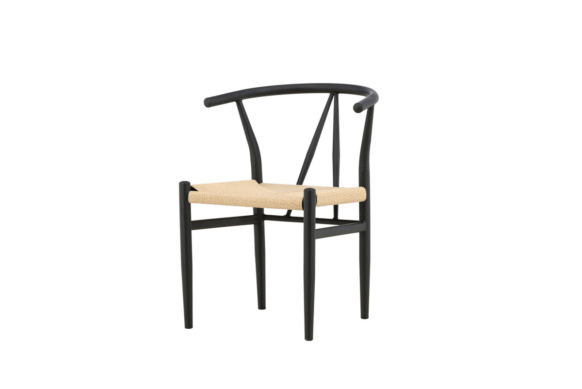 Alfons Esszimmerstuhl in Schwarz präsentiert im Onlineshop von KAQTU Design AG. Schalenstuhl mit Armlehne ist von Venture Home