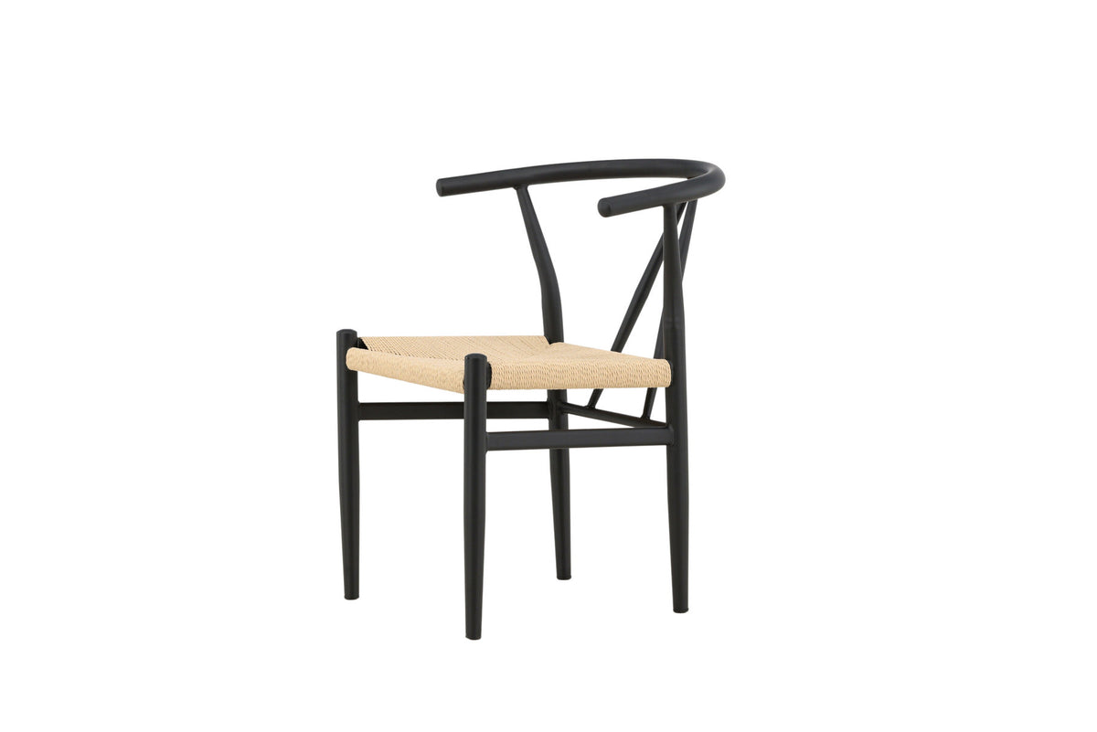 Alfons Esszimmerstuhl in Schwarz präsentiert im Onlineshop von KAQTU Design AG. Schalenstuhl mit Armlehne ist von Venture Home