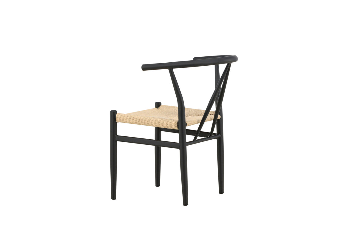 Alfons Esszimmerstuhl in Schwarz präsentiert im Onlineshop von KAQTU Design AG. Schalenstuhl mit Armlehne ist von Venture Home