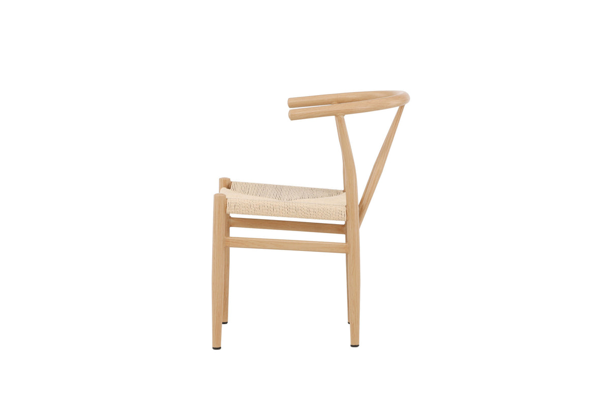 Alfons Esszimmerstuhl in Natur präsentiert im Onlineshop von KAQTU Design AG. Schalenstuhl mit Armlehne ist von Venture Home