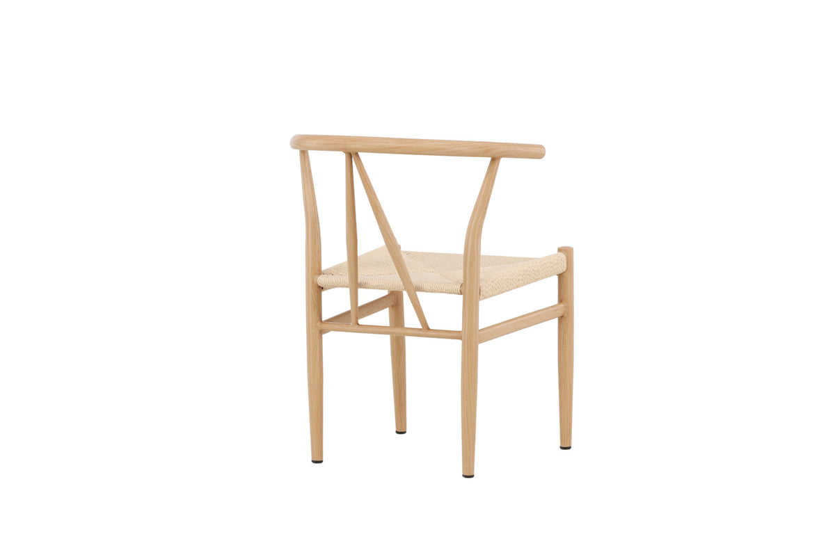 Alfons Esszimmerstuhl in Natur präsentiert im Onlineshop von KAQTU Design AG. Schalenstuhl mit Armlehne ist von Venture Home