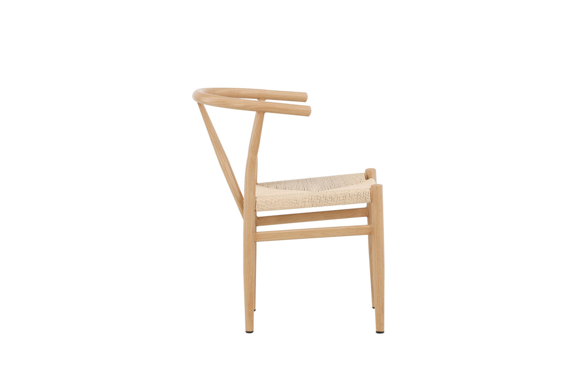 Alfons Esszimmerstuhl in Natur präsentiert im Onlineshop von KAQTU Design AG. Schalenstuhl mit Armlehne ist von Venture Home