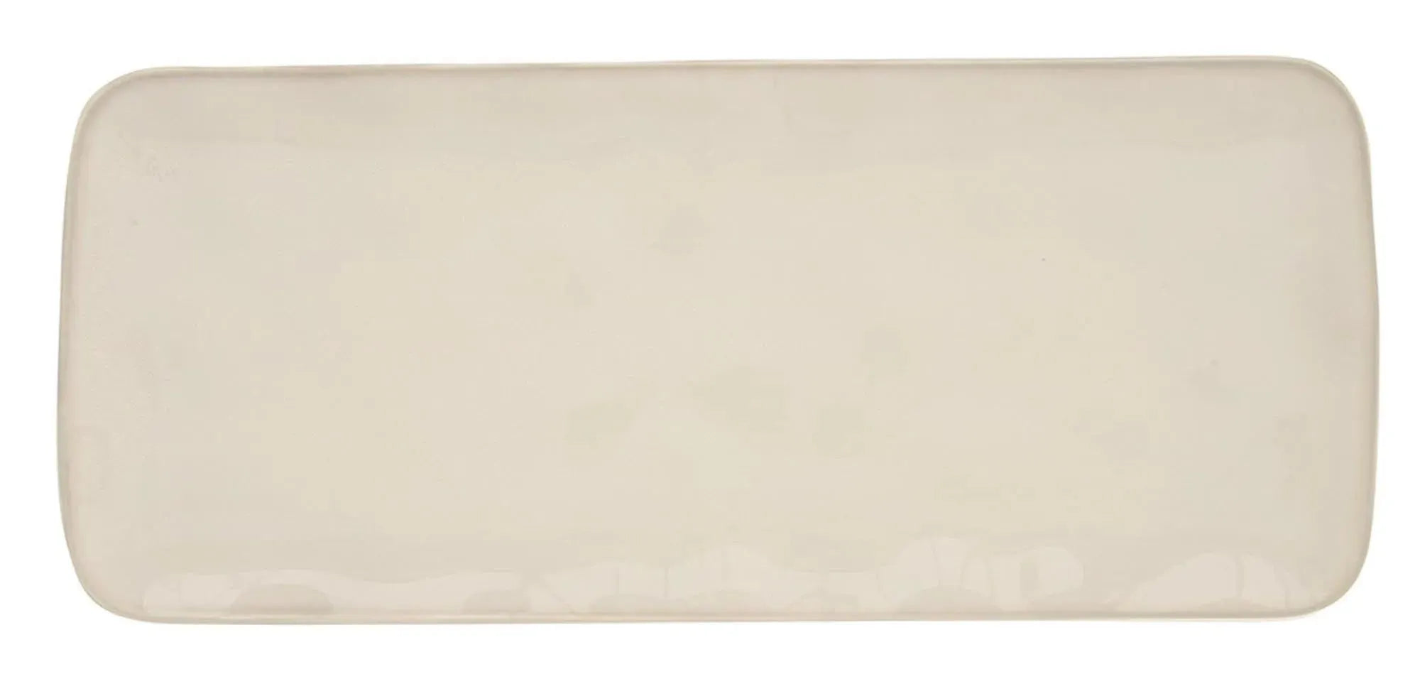 Elegante, rechteckige Porzellanplatte (36x16cm) von Easy Life: robust, kratzfest, spülmaschinengeeignet, zeitloses Design in Weiß.