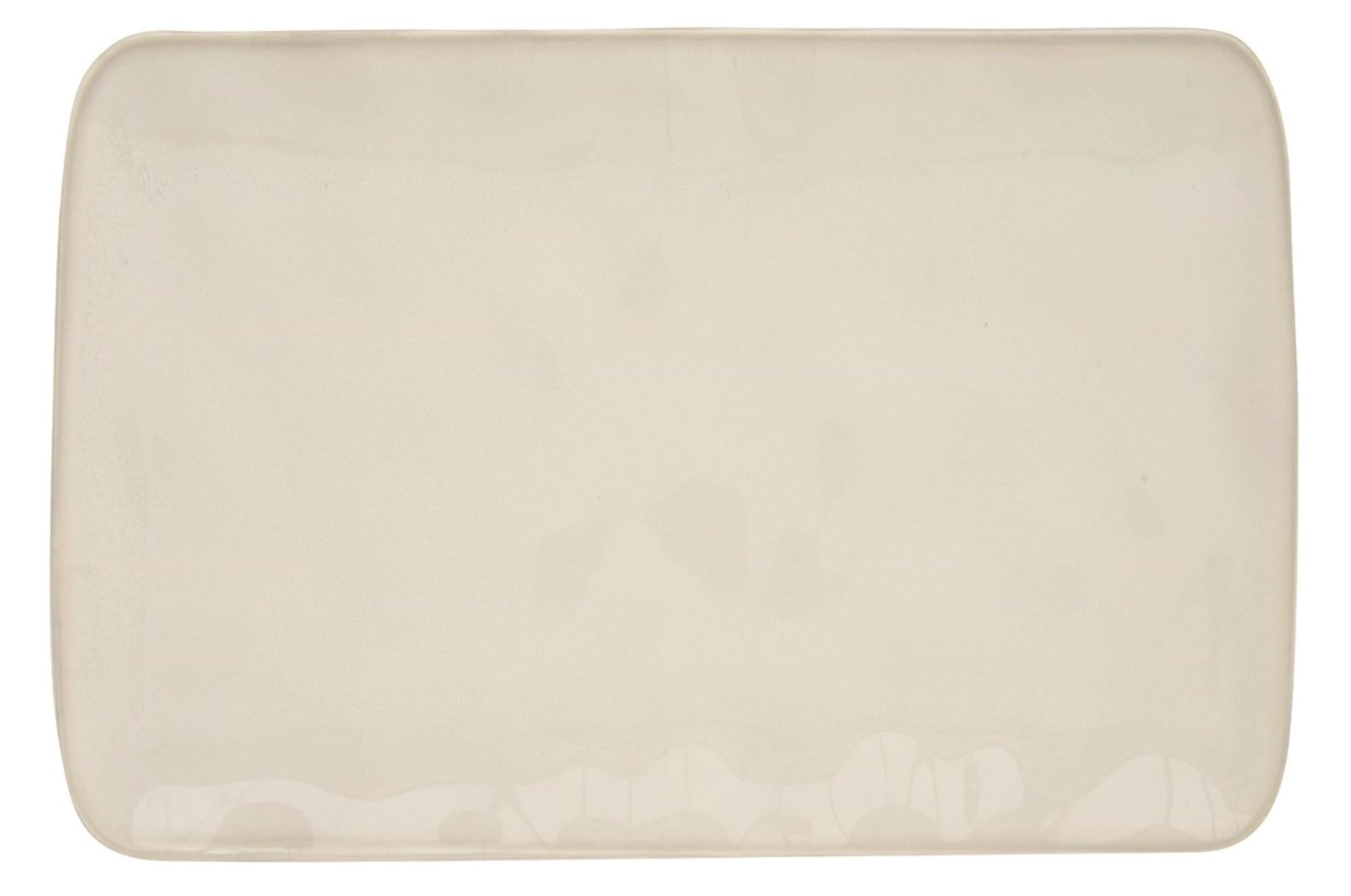 Plate rectangular porcelain 27x19cm interiors white