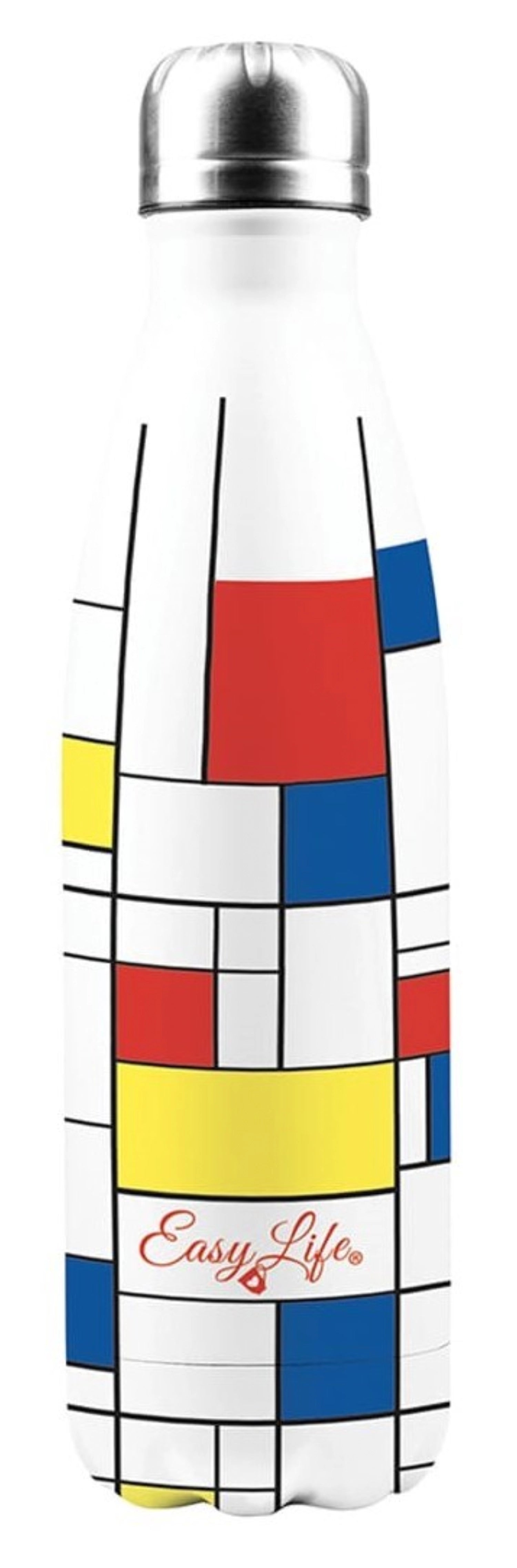 Isolierflaschen doppelw. 500ml, Mondrian in Mehrfarbig präsentiert im Onlineshop von KAQTU Design AG. Kanne ist von Easy Life