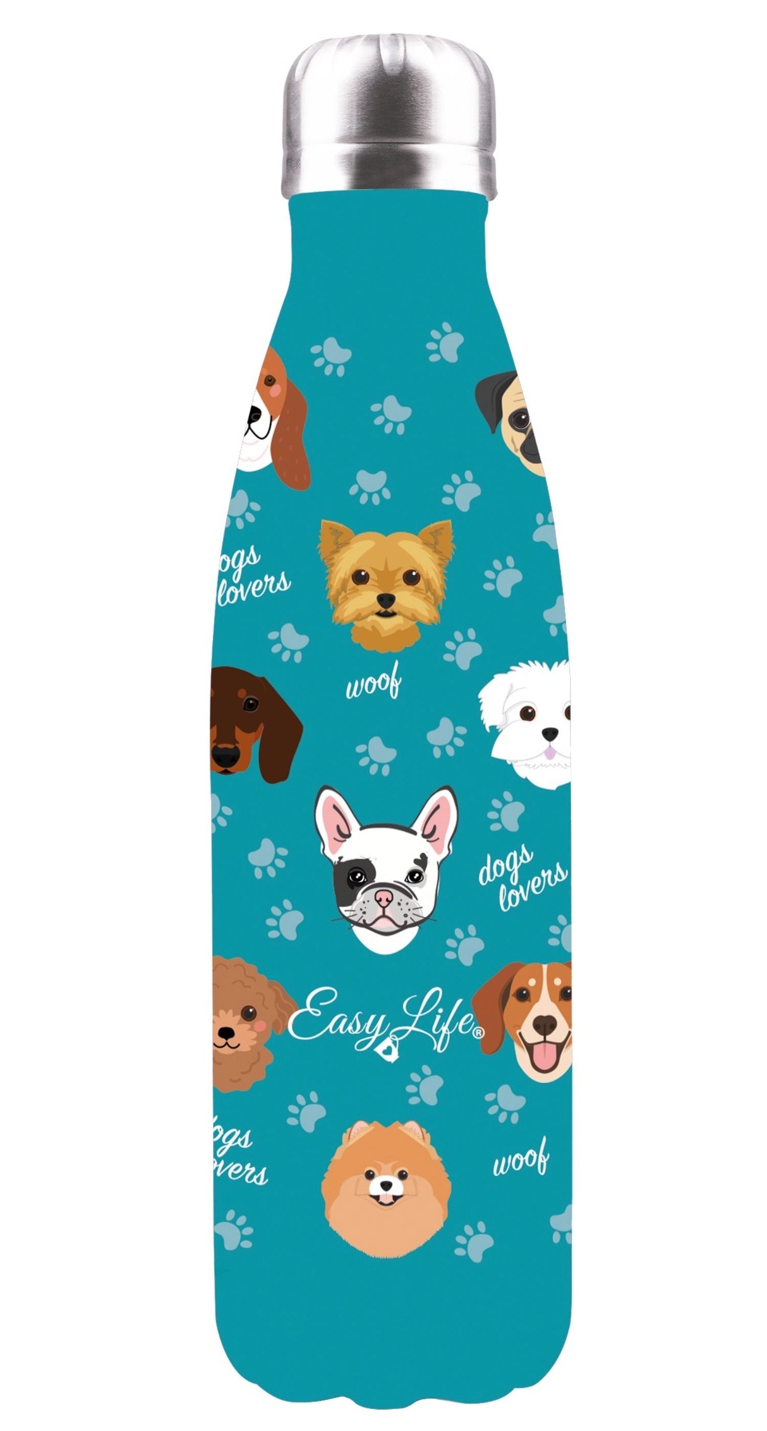 Isolierflaschen doppelw. 500ml, Hund in Grün präsentiert im Onlineshop von KAQTU Design AG. Kanne ist von Easy Life