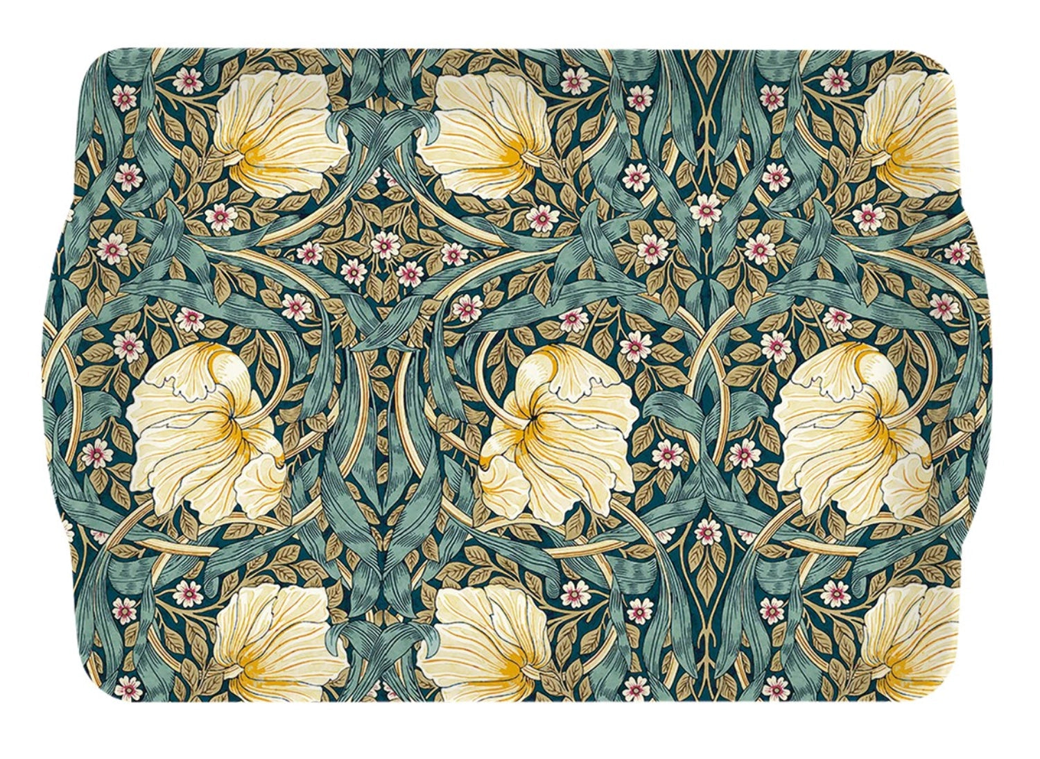 William Morris Schwarz Tablett m. Griffen 46x32cm in Grün präsentiert im Onlineshop von KAQTU Design AG. Tablett ist von Easy Life