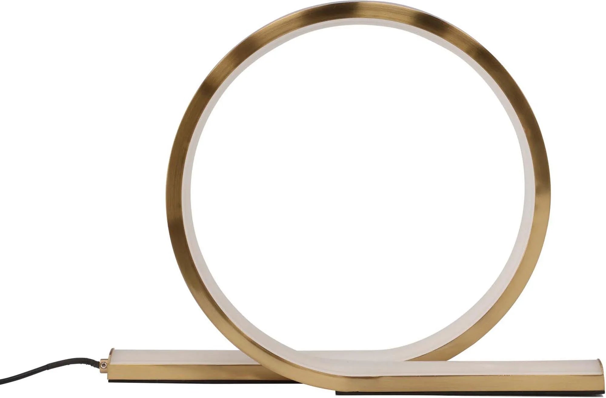 Elegante Saunier Tischleuchte von Venture Home in glänzendem Gold.