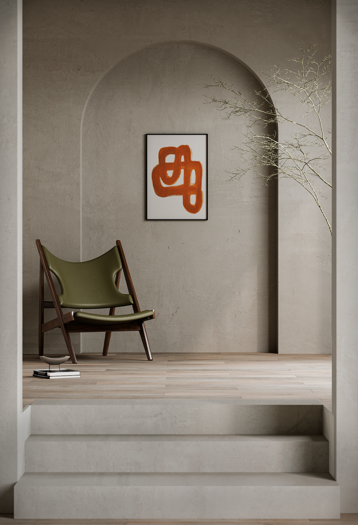 Orange Brush  in Orange / Beige präsentiert im Onlineshop von KAQTU Design AG. Bild ist von Paper Collective