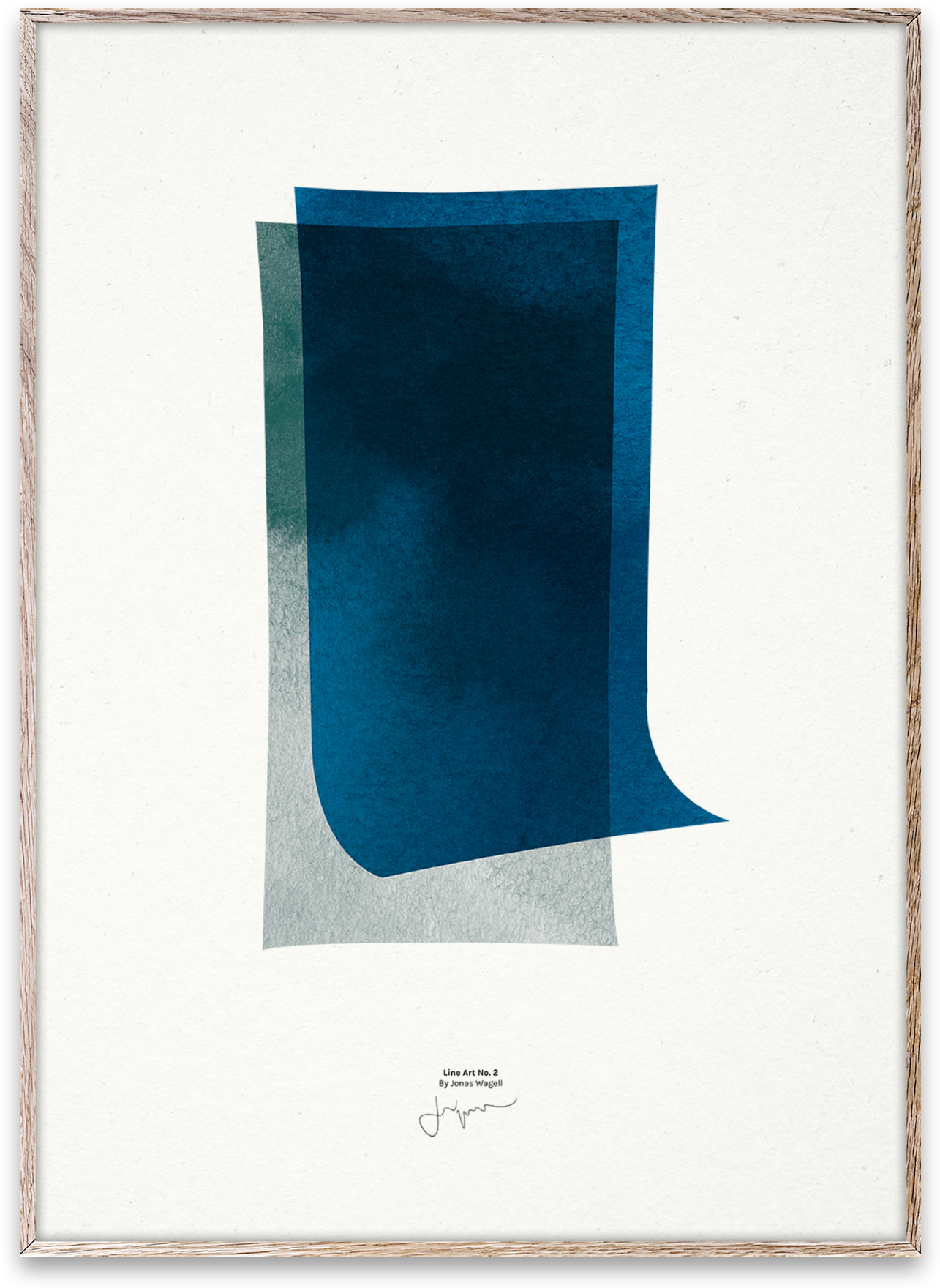 Line Art 02  in Blau / Weiss präsentiert im Onlineshop von KAQTU Design AG. Bild ist von Paper Collective