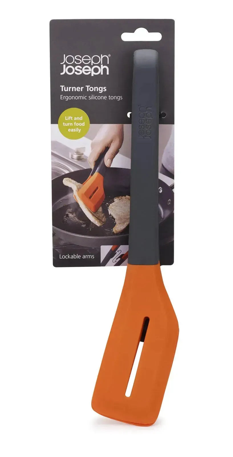 Praktische Wenderzange von Joseph Joseph, 30 cm, grau-orange.