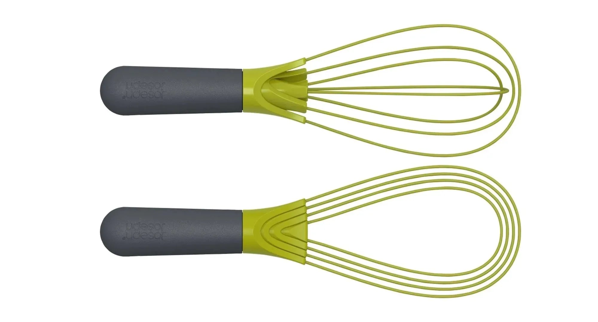Der Twist Schneebesen von Joseph Joseph: Funktionalität trifft Design. Edelstahl & Silikon für Stabilität, ergonomisch, spülmaschinenfest.