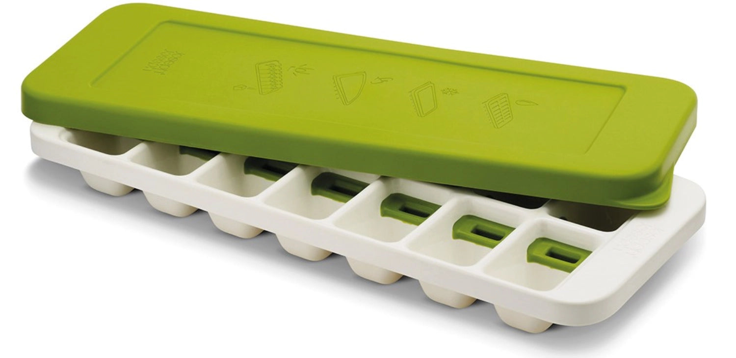 Quicksnap Plus ice cube tray, white green, 13x32.2x3.5 cm