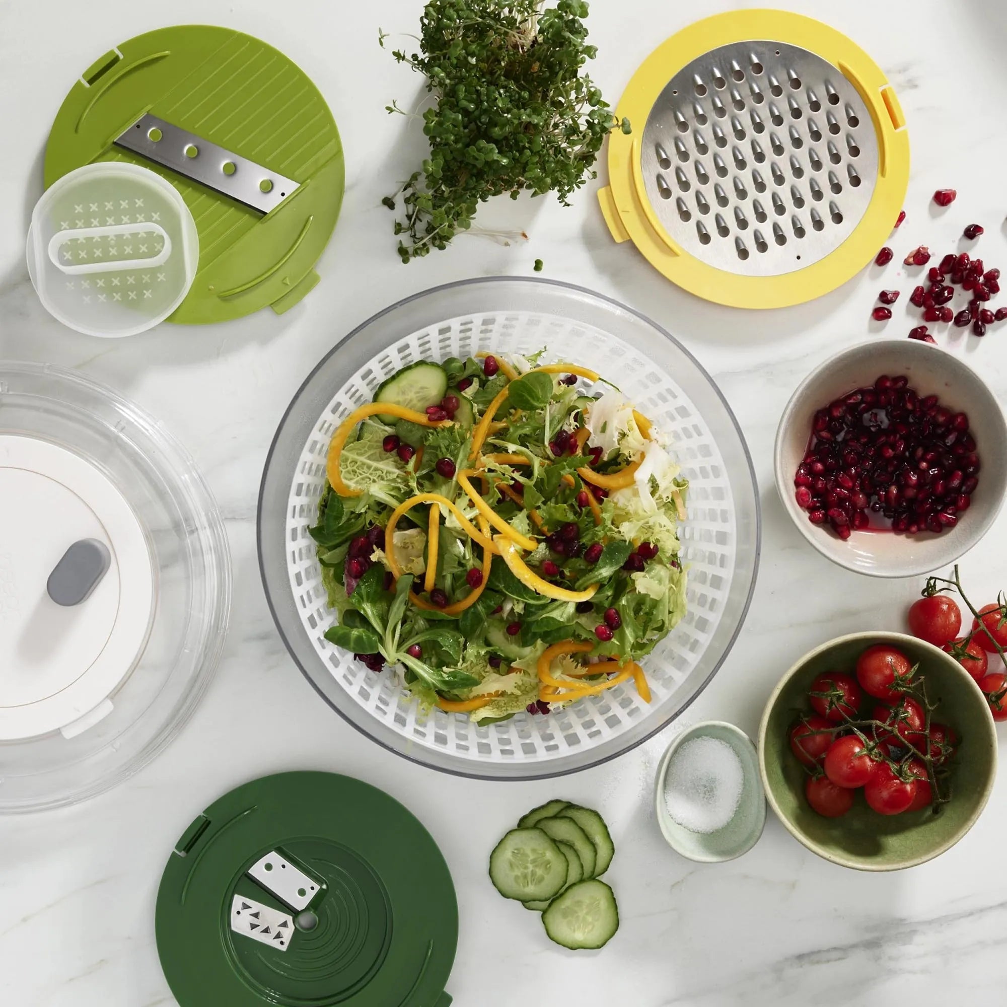 Vielseitiges Salatset von Joseph Joseph für frische, bunte Kreationen.