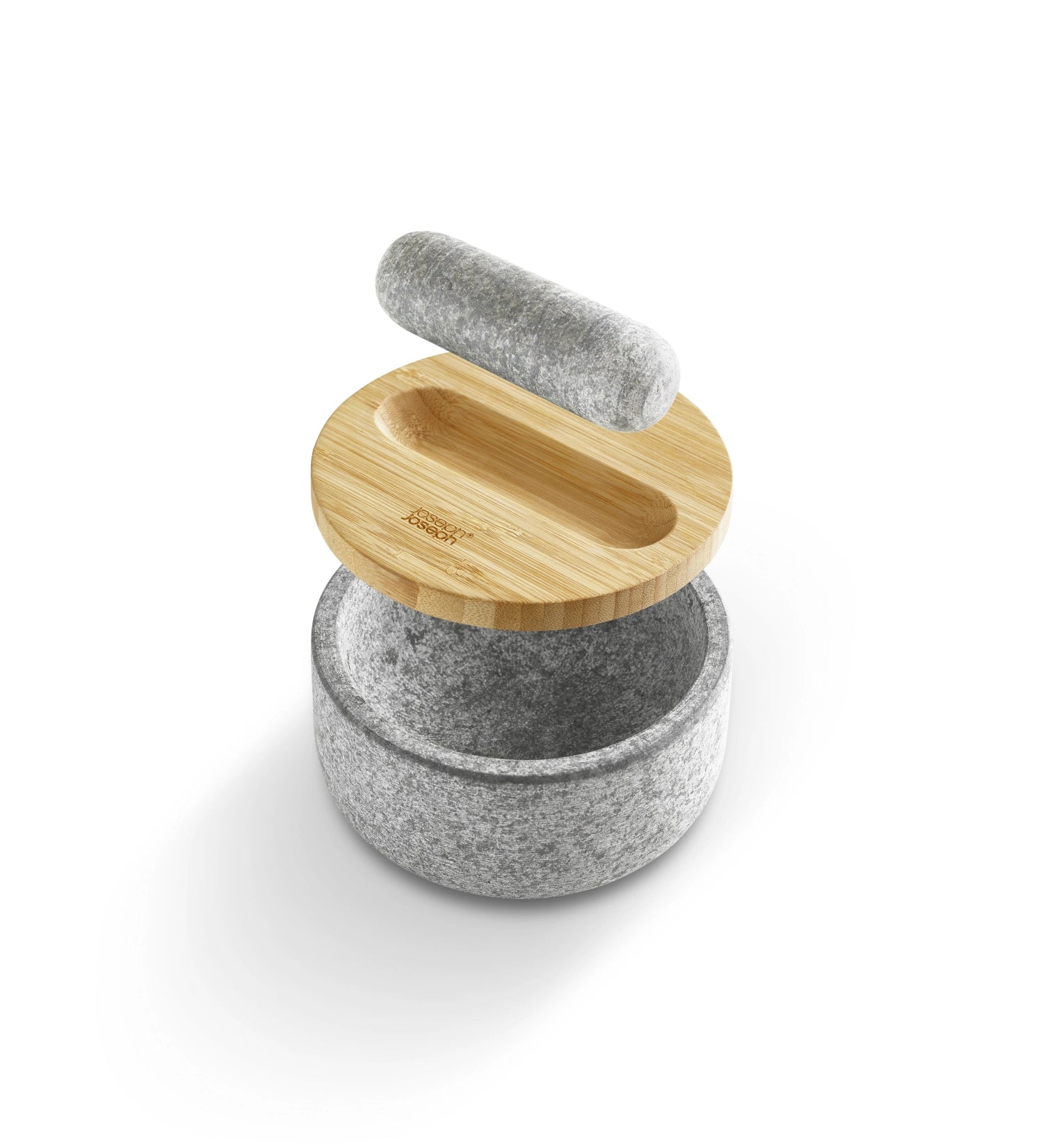 Dash Mörser Stößel aus Granit mit Bambusdeckel - KAQTU Design