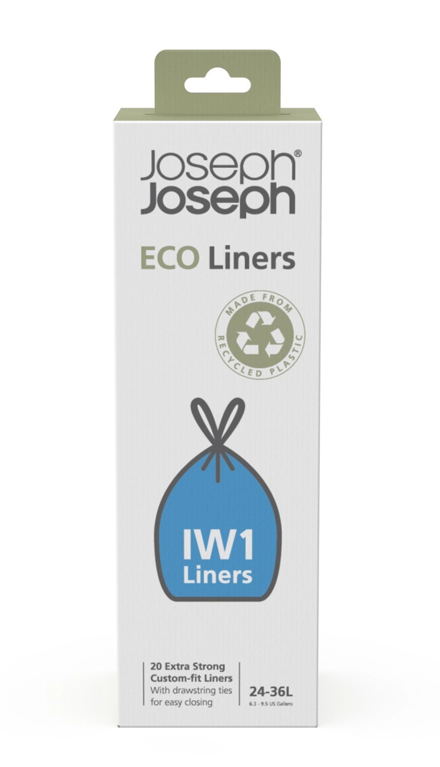 IW1 24-36L Eco Liners Recycled Bin Liners 20 Pack - Grey - KAQTU Design