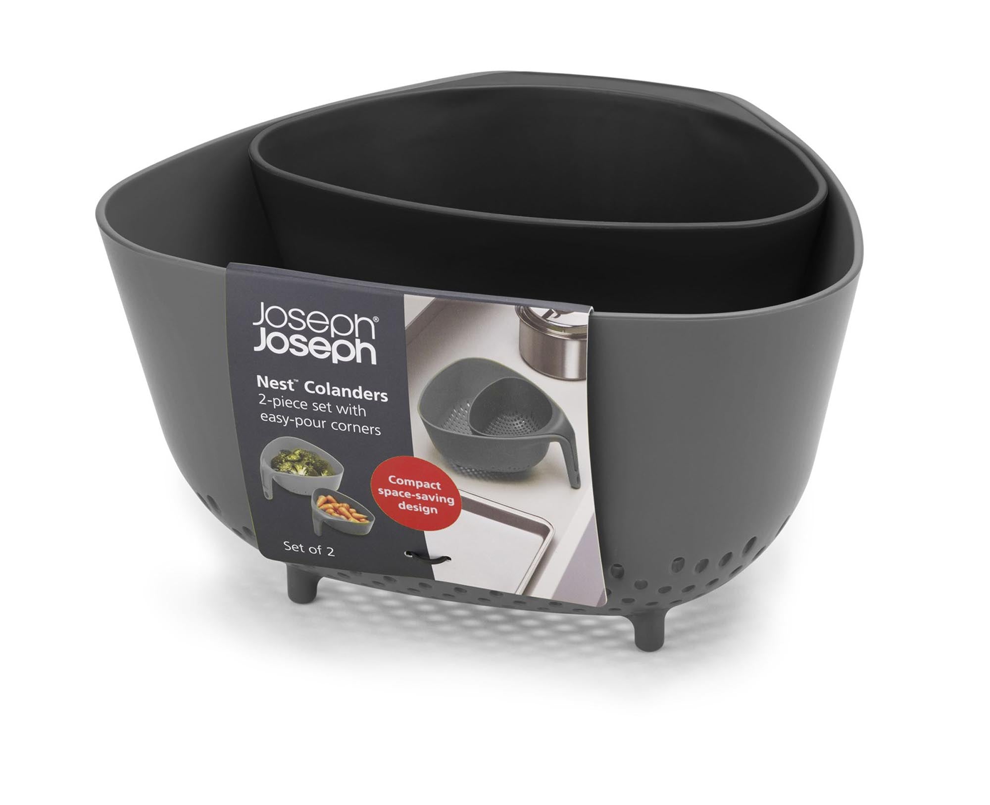 Nest gray sieve 2-piece, 22x23.5x13.3cm