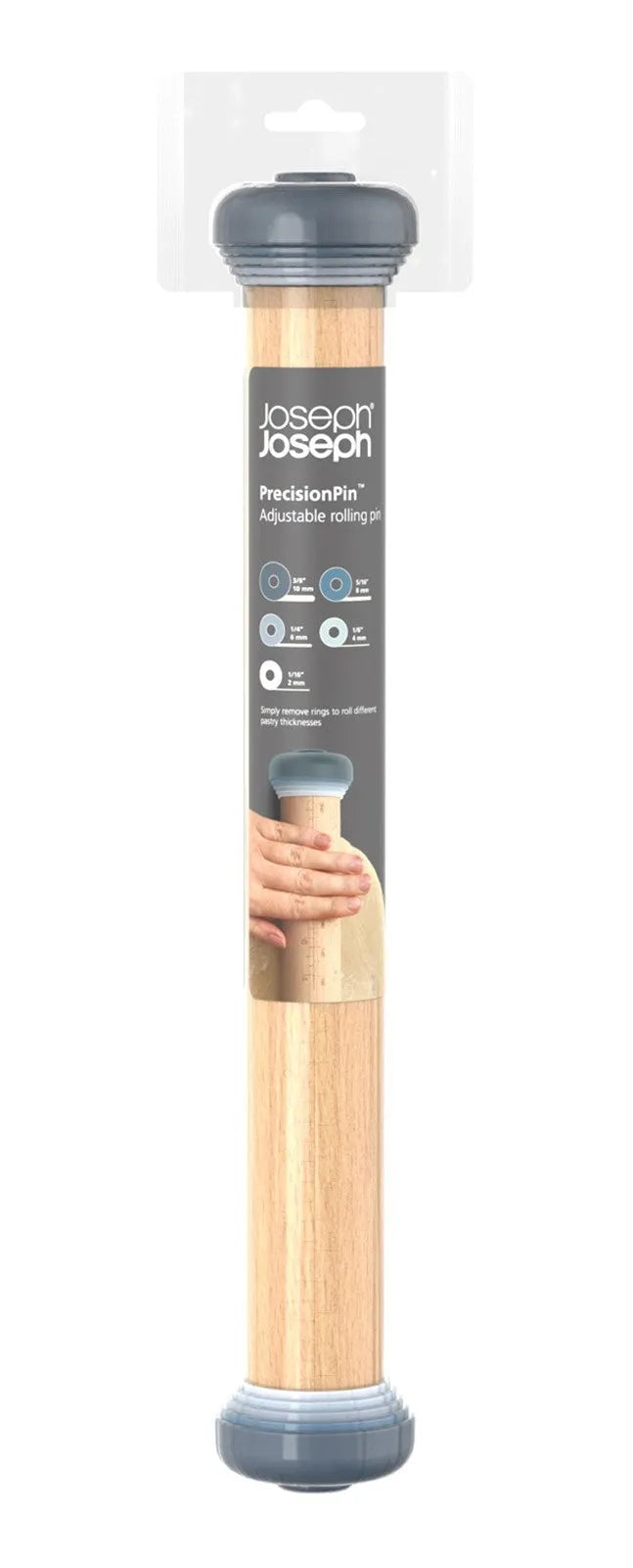 Vielseitiges Nudelholz PrecisionPin L42cm in Sky von Joseph Joseph.