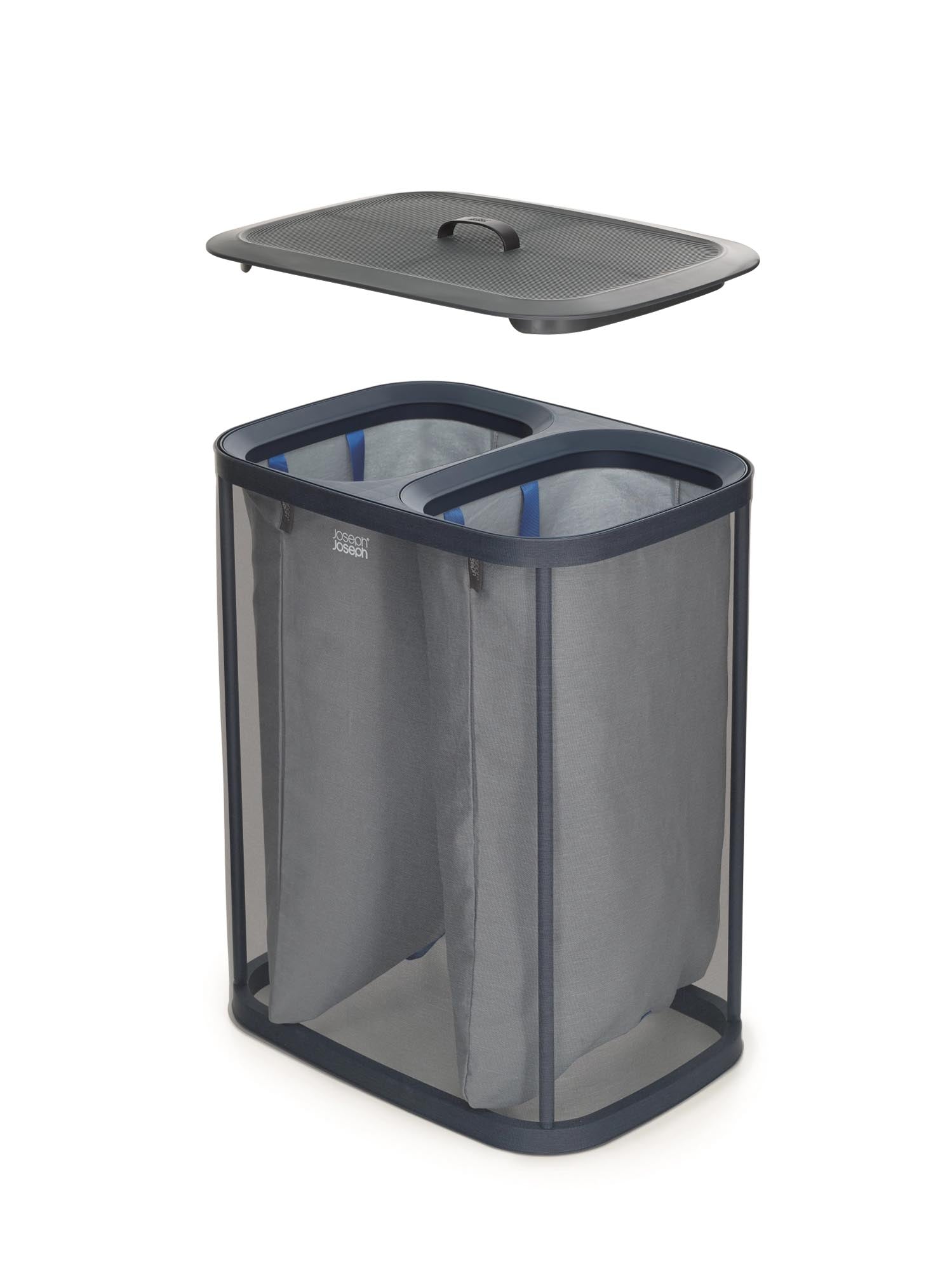 Eleganter 90L Wäschekorb von Joseph Joseph in Schwarz für Ordnung.