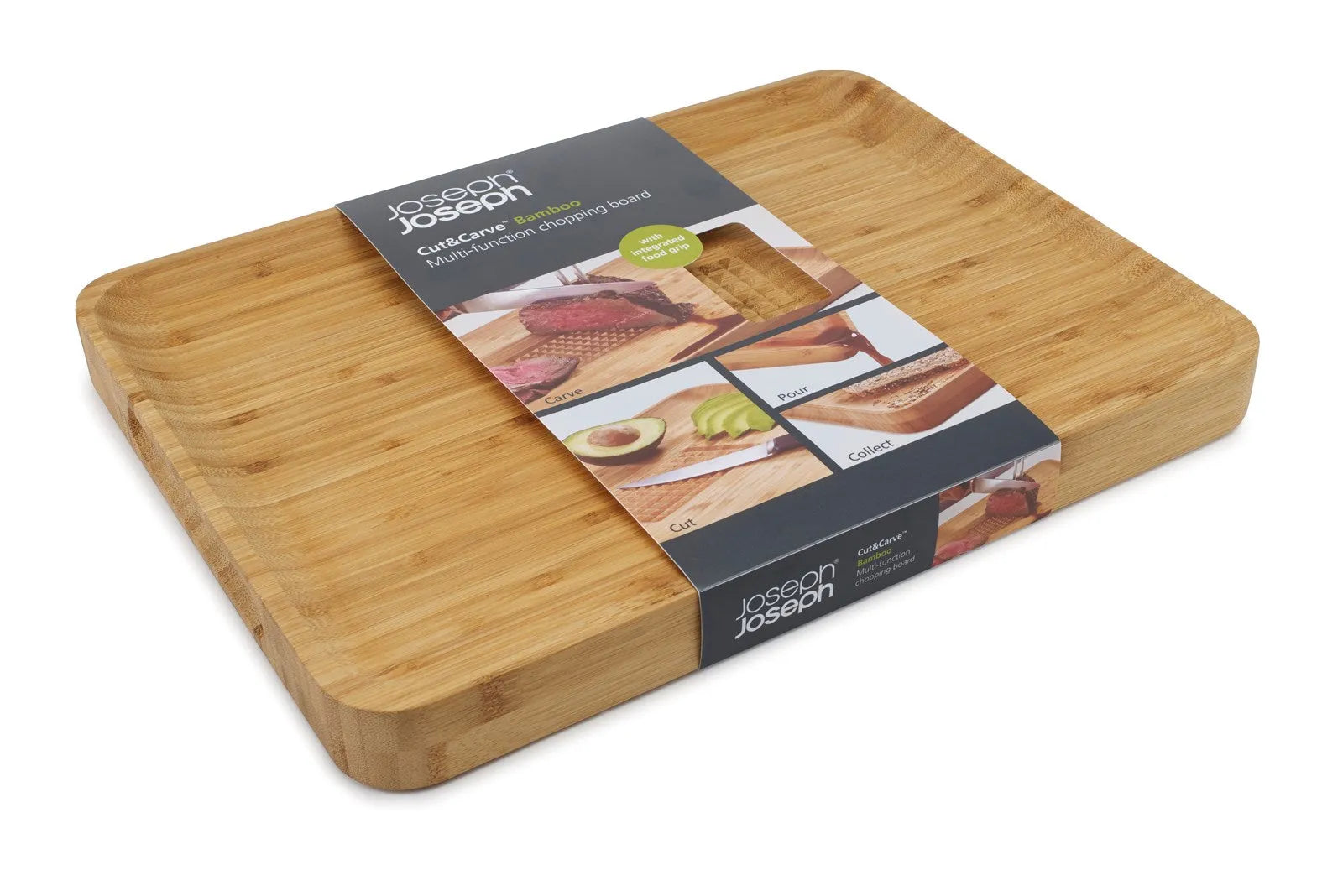 Hochwertiges Joseph Joseph Bambusbrett, 40x30x3.5cm, ideal zum Schneiden.