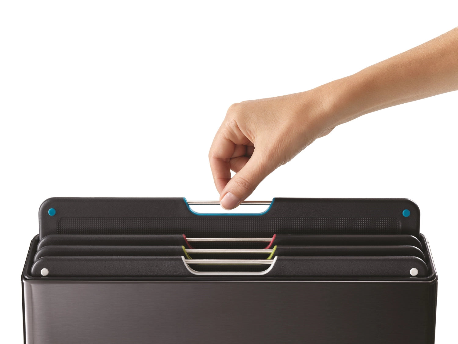 Folio Steel 4-teiliges Schneidebrett-Set - Carbon Black