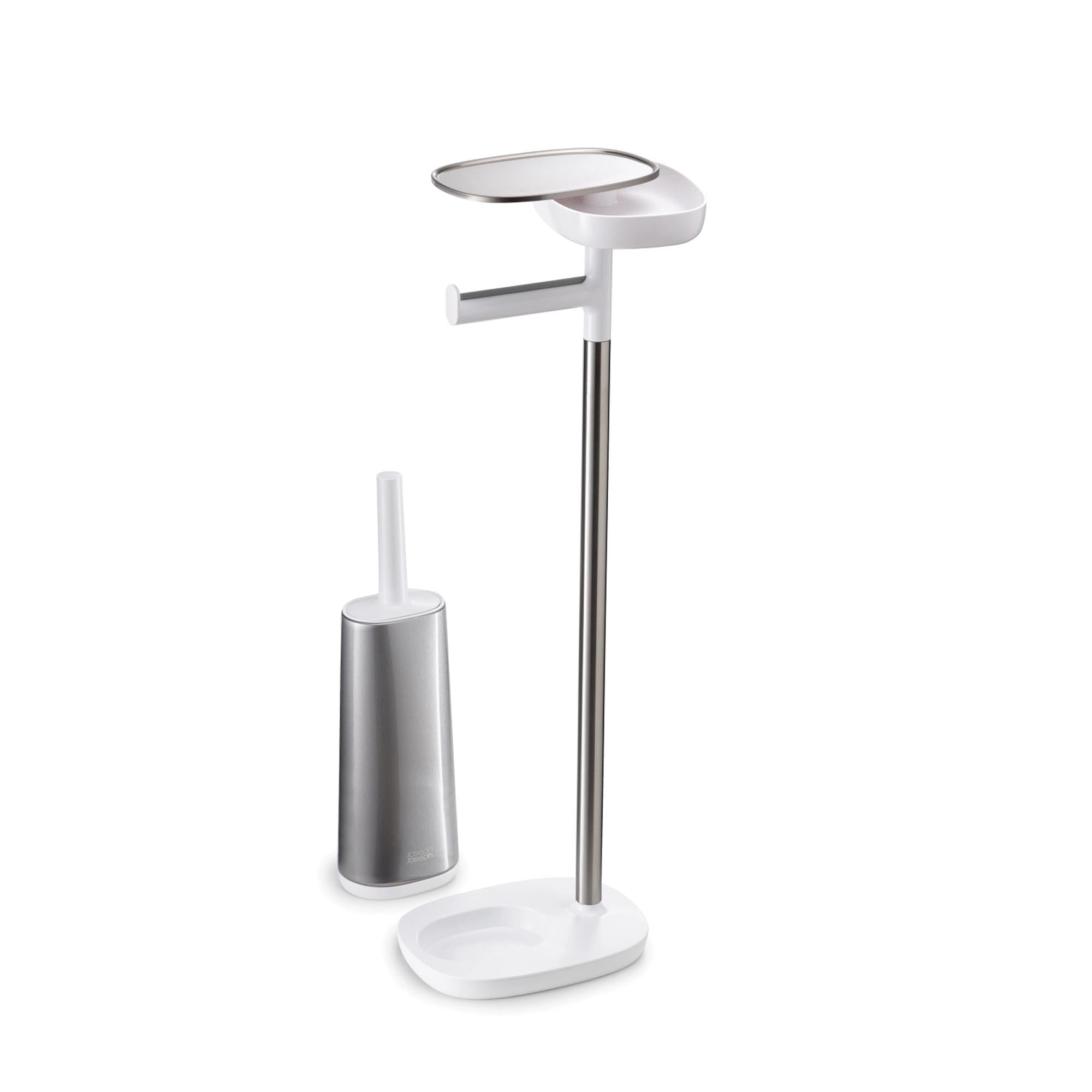 Stylischer EasyStore Toilettenpapier-Ständer mit Bürste von Joseph Joseph: Praktisch, platzsparend und hygienisch für jedes Badezimmer.