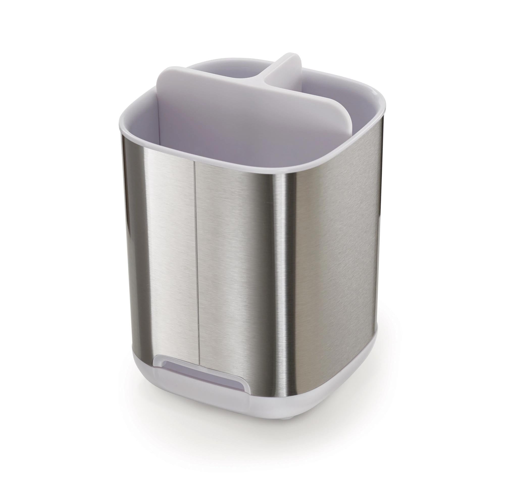 Moderner EasyStore Zahnbürstenhalter aus Stahl in elegantem Weiß.