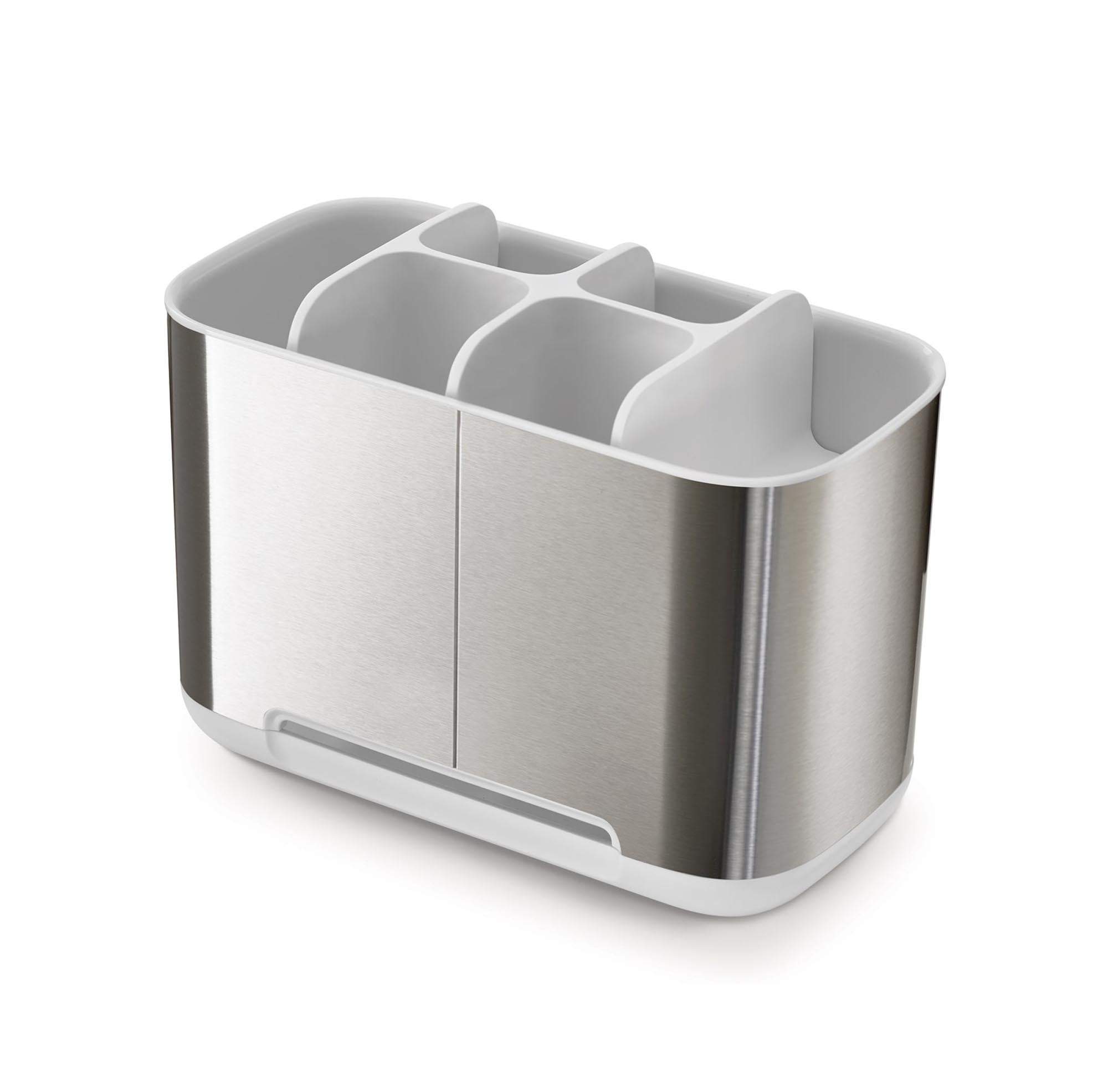 Moderner EasyStore Steel Zahnbürstenhalter in elegantem Weiß.