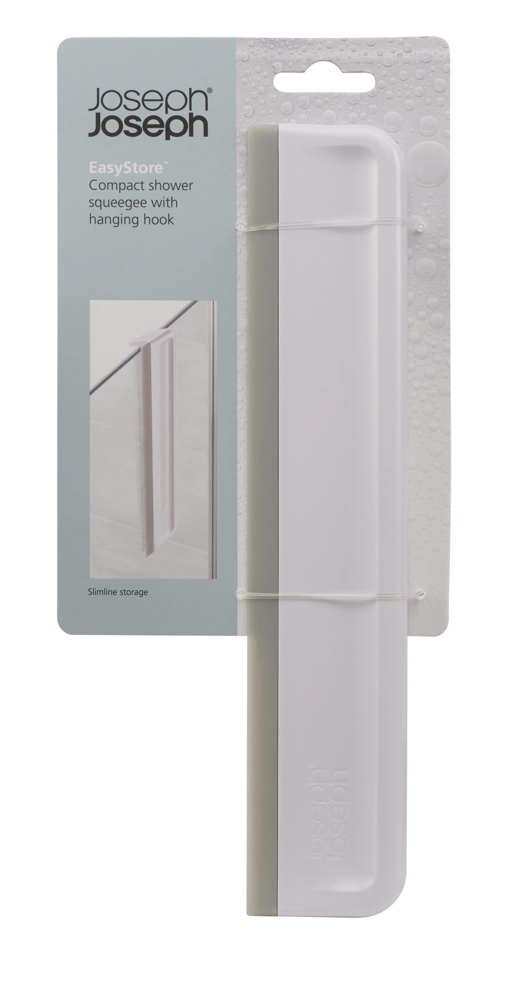 Kompakter EasyStore Duschwischer mit Halterung von Joseph Joseph.