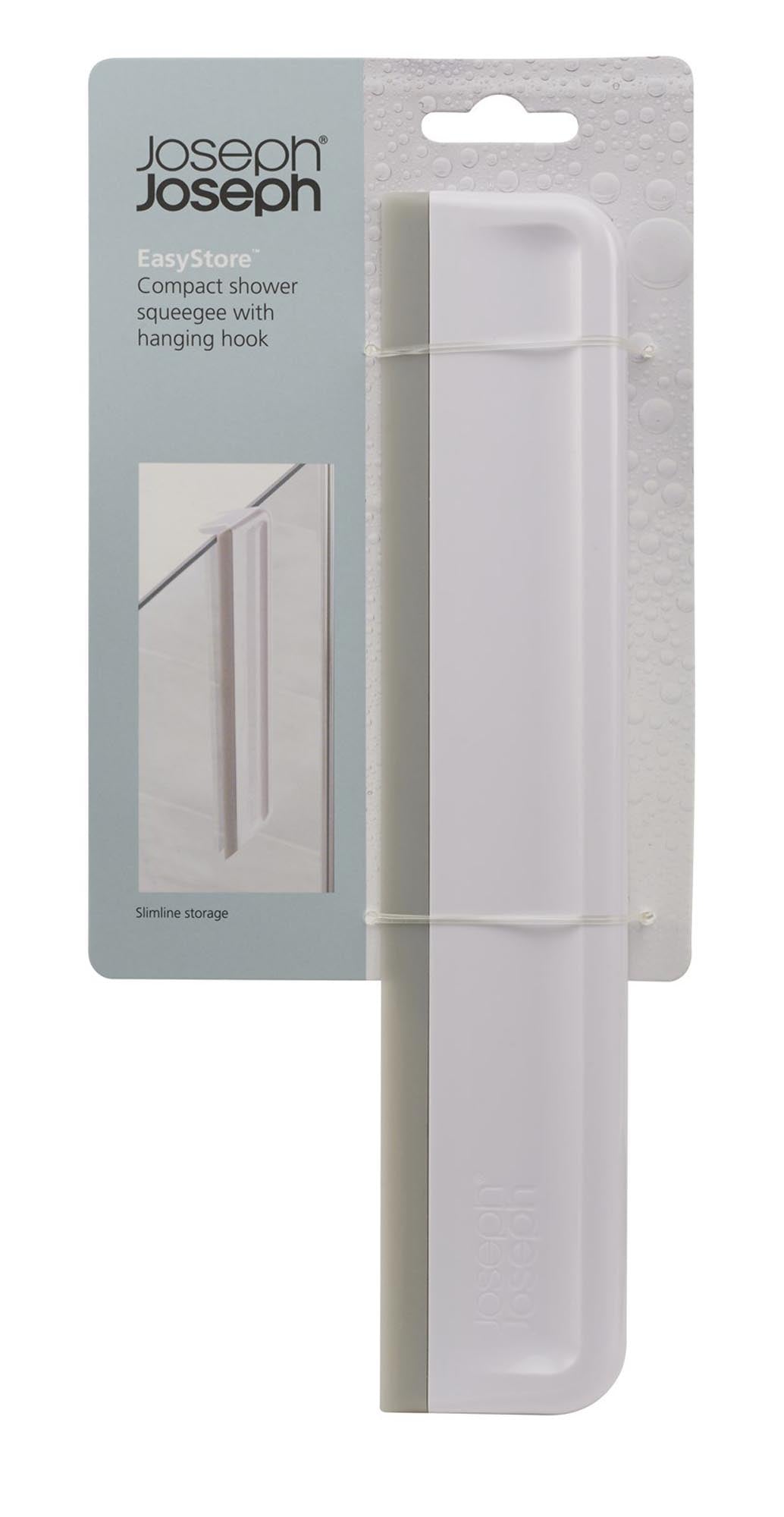 Kompakter EasyStore Duschwischer mit Halterung von Joseph Joseph.