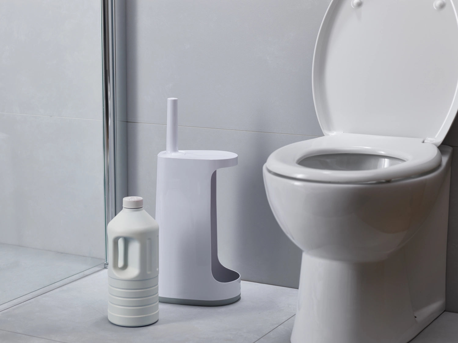Flex Store Toilettenb. extra gr. Aufbewahrungsb.-Grau Weiß - KAQTU Design